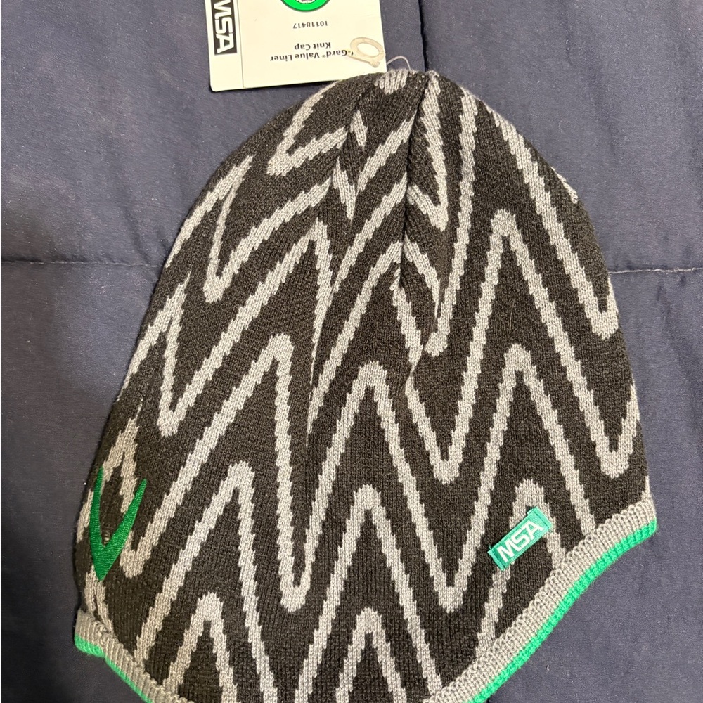 MSA Safety Winter Hat - Black and Green